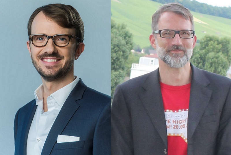 Sebastian Dettmers (StepStone) und Henner Knabenreich (personalmarketing2null) eröffnen die HR-NIGHT